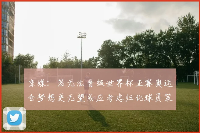 京媒：若无法晋级世界杯正赛奥运会梦想更无望或应考虑归化球员策略